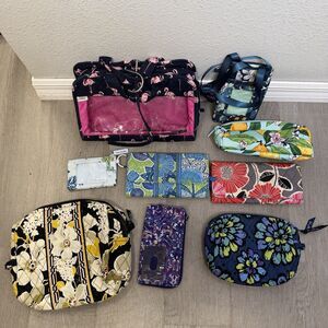 Vera Bradley Mixed Patterns Lot of 9 Accessories, Travel, Wallets, Purse